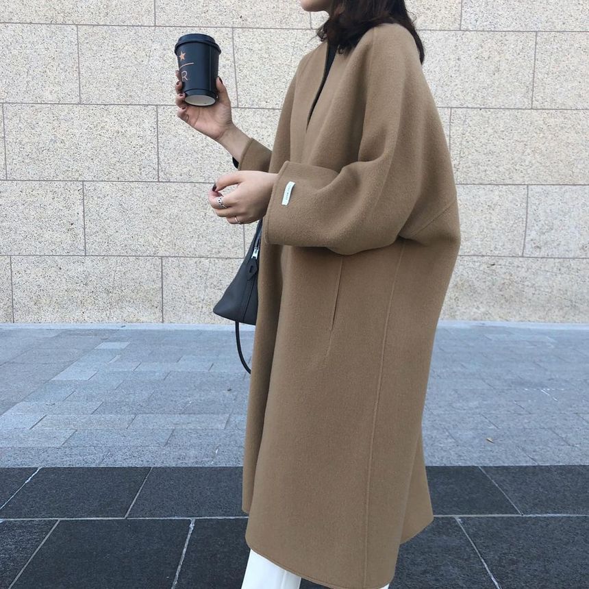 Open-Front Midi Coat