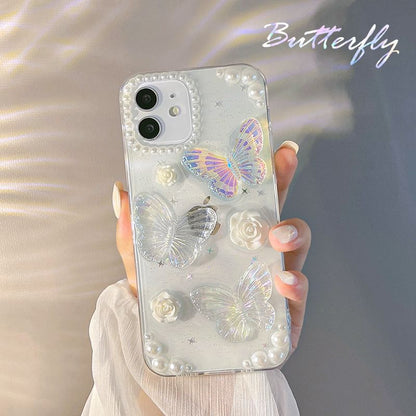 3D Butterfly Transparent Phone Case