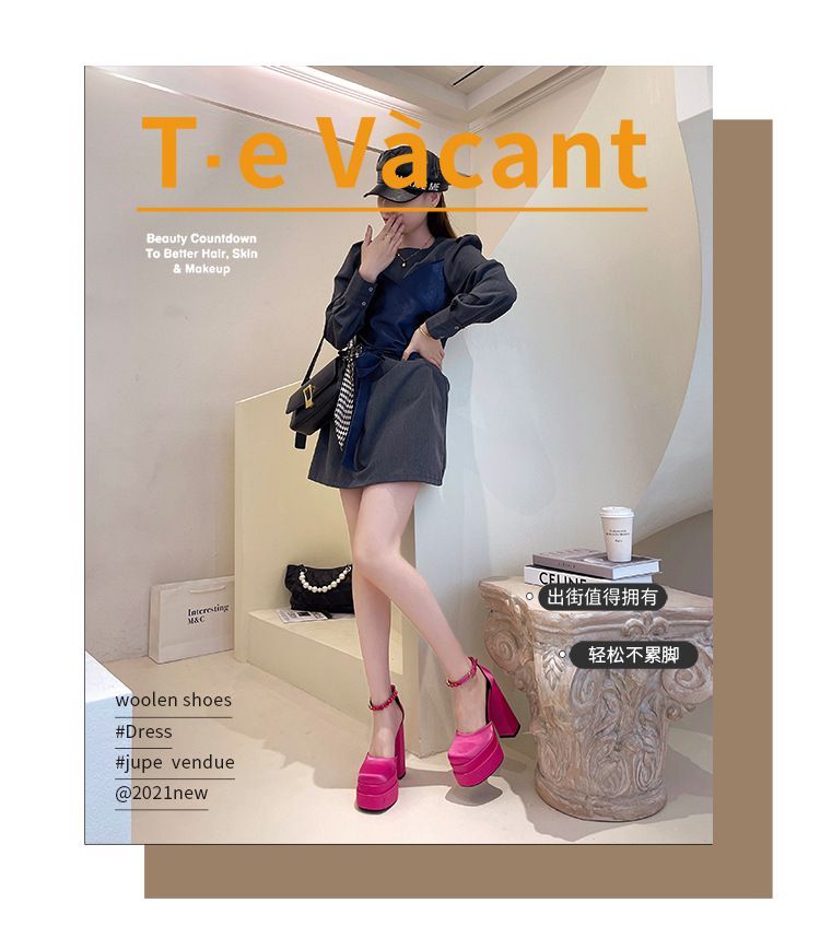 Sandals Platform Chunky-Heel