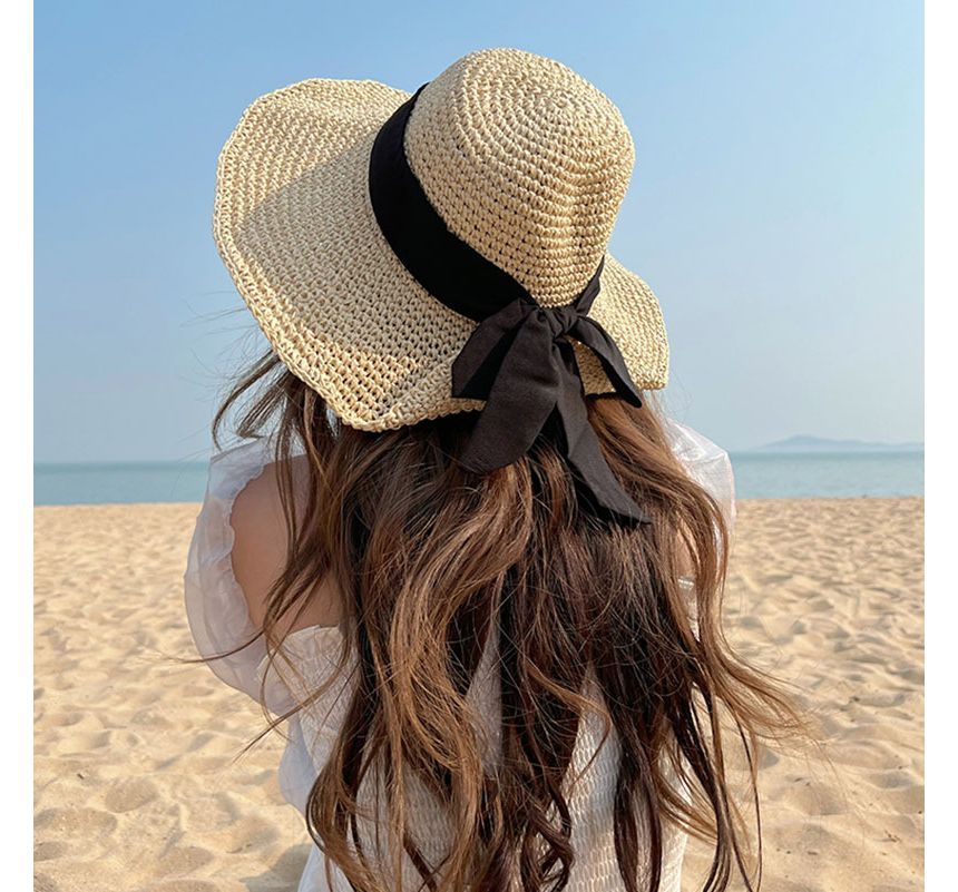 Bow Straw Sun Hat