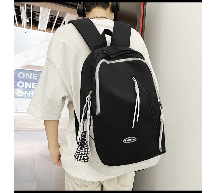 Nylon Two-Tone Backpack Logo