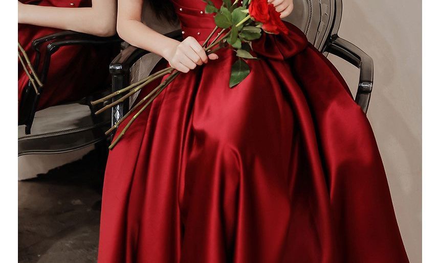 A-Line Bow Puff-Sleeve Dress (Various Prom Designs) Embellished