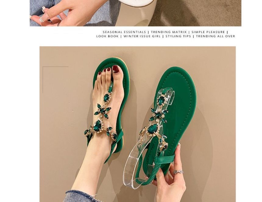 Sandals Thong Embellished