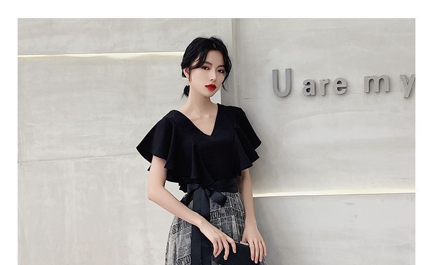 Evening Dress Cocktail Short-Sleeve A-Line Gown /