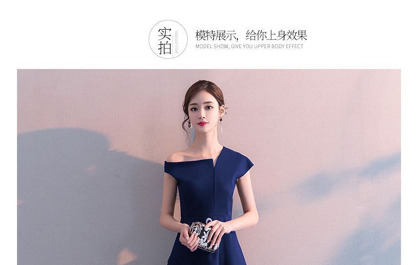 Asymmetrical Gown Dress / Evening Cocktail A-Line