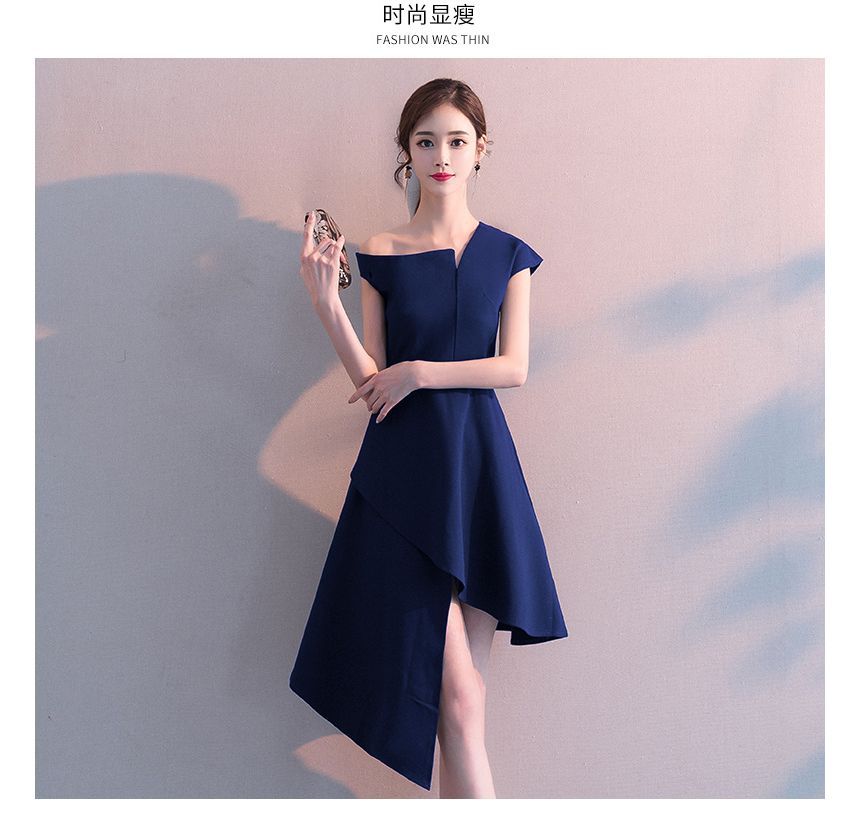 Asymmetrical Gown Dress / Evening Cocktail A-Line