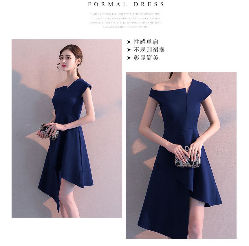 Asymmetrical Gown Dress / Evening Cocktail A-Line