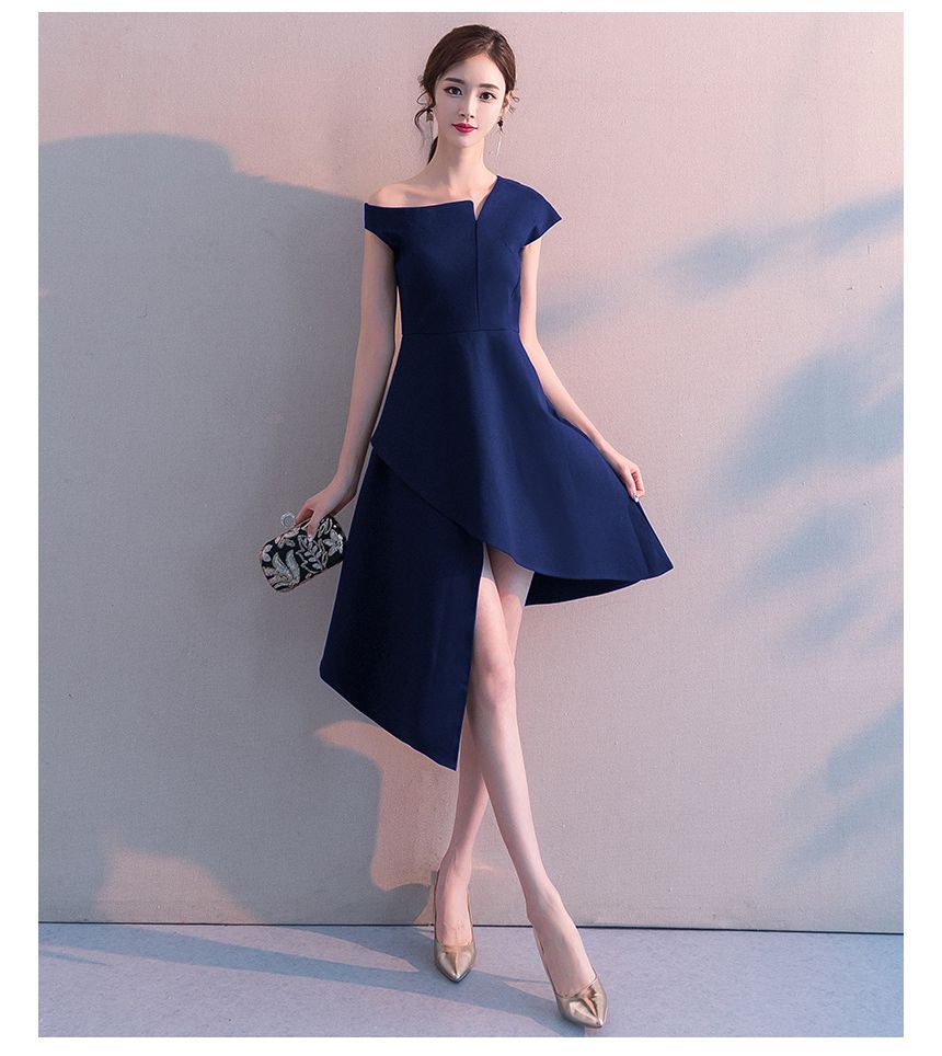 Asymmetrical Gown Dress / Evening Cocktail A-Line