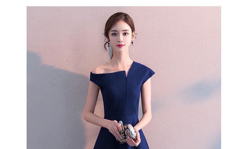 Asymmetrical Gown Dress / Evening Cocktail A-Line