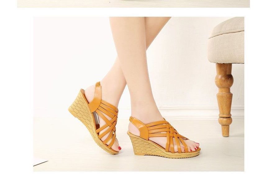 Wedge-Heel Sandals Strappy