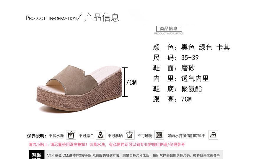 Slide Sandals Wedge-Heel Platform