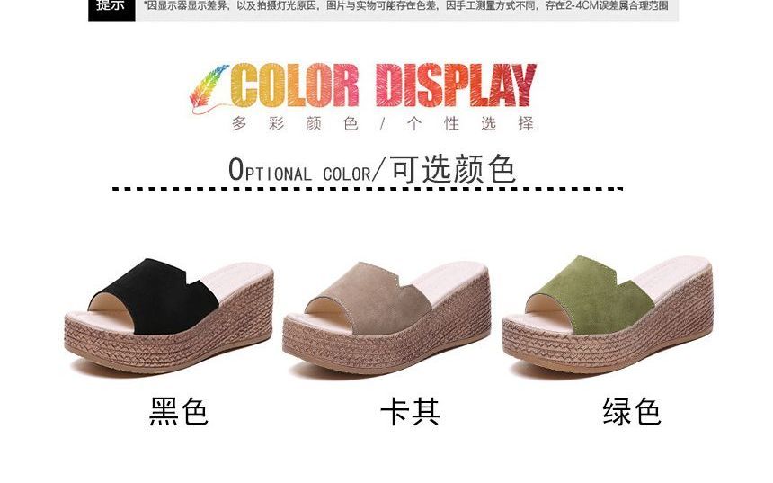 Slide Sandals Wedge-Heel Platform