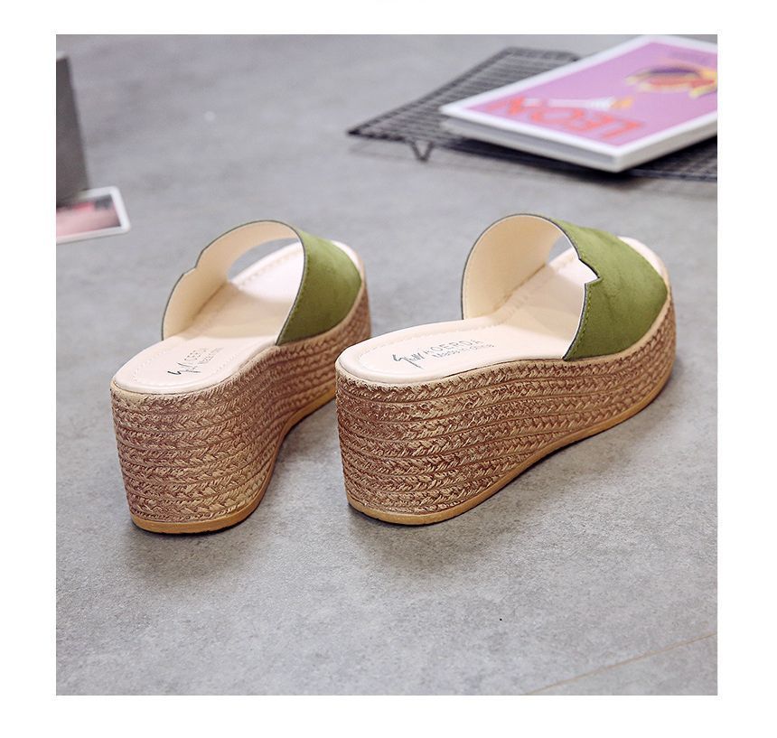 Slide Sandals Wedge-Heel Platform
