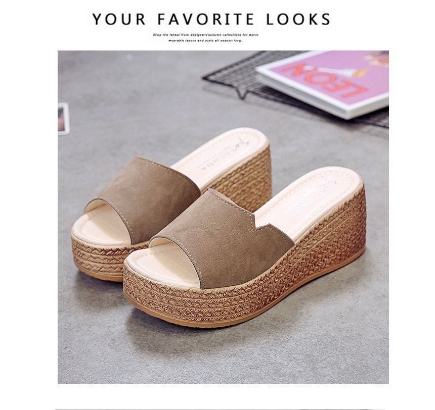 Slide Sandals Wedge-Heel Platform