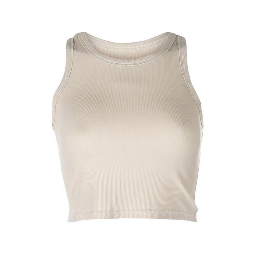 Cropped Top Plain Tank