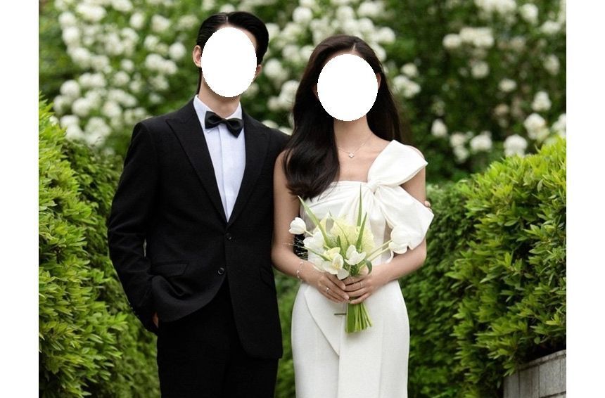 Plain Wedding Gown Strapless Bow Mermaid