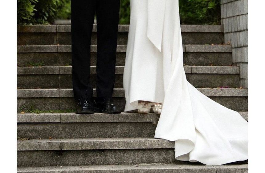 Plain Wedding Gown Strapless Bow Mermaid