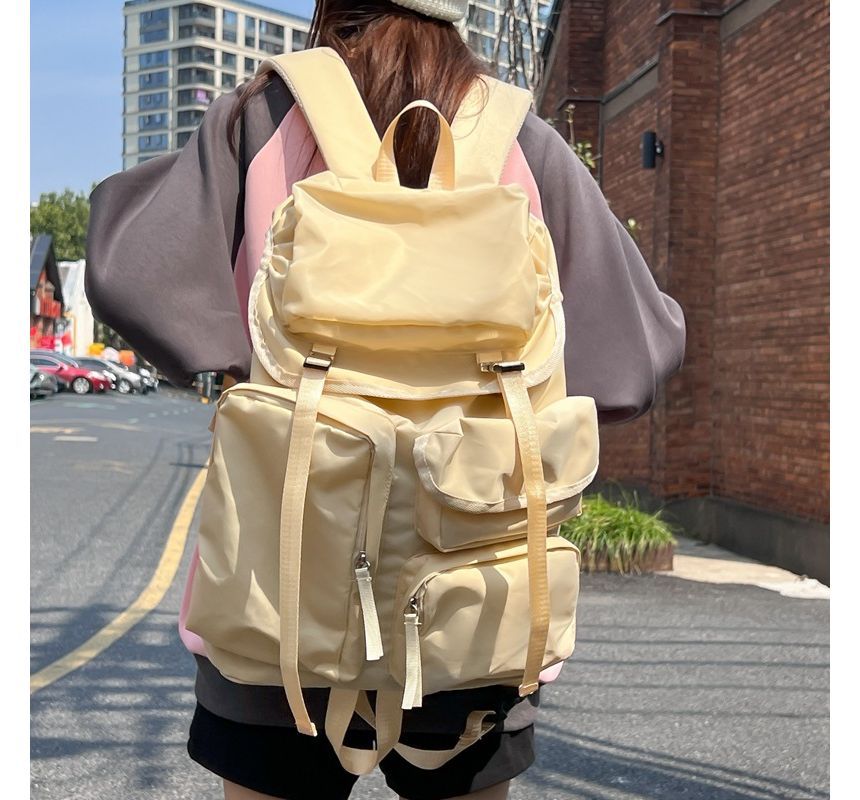 Nylon Drawstring Backpack Plain
