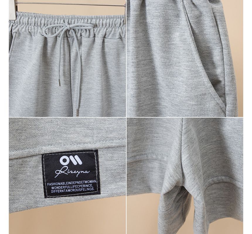 High Shorts Waist Label Plain Applique