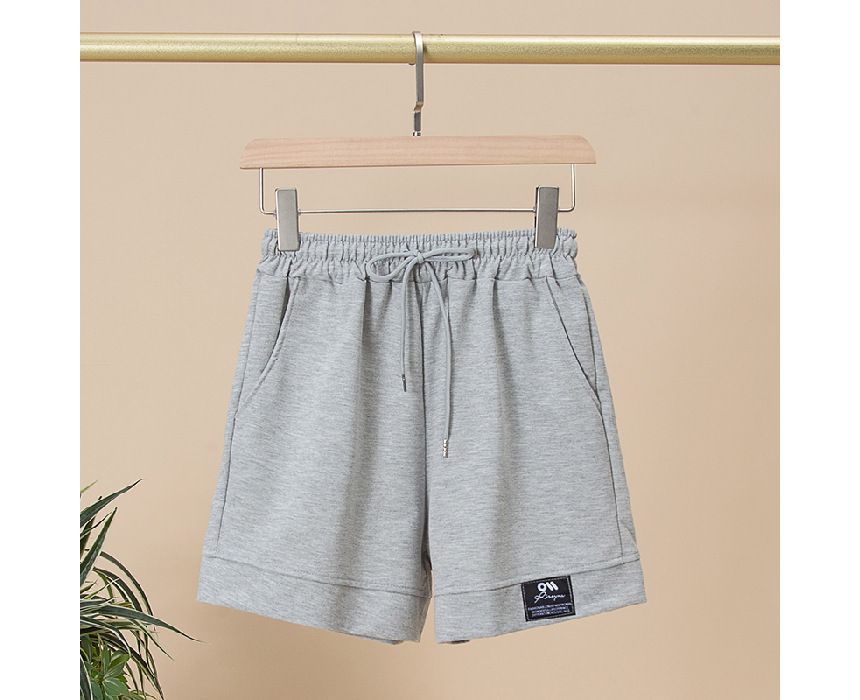 High Shorts Waist Label Plain Applique