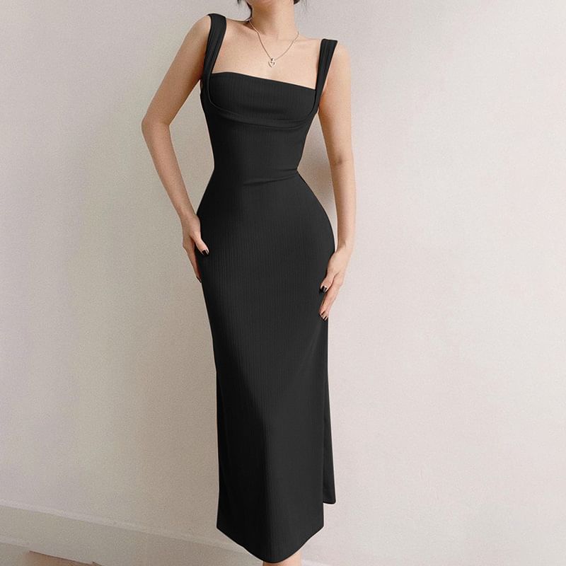 Strap Maxi Spaghetti Backless Bodycon Dress