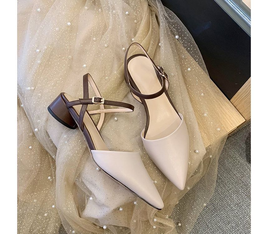 Heel Chunky Slingback Sandals