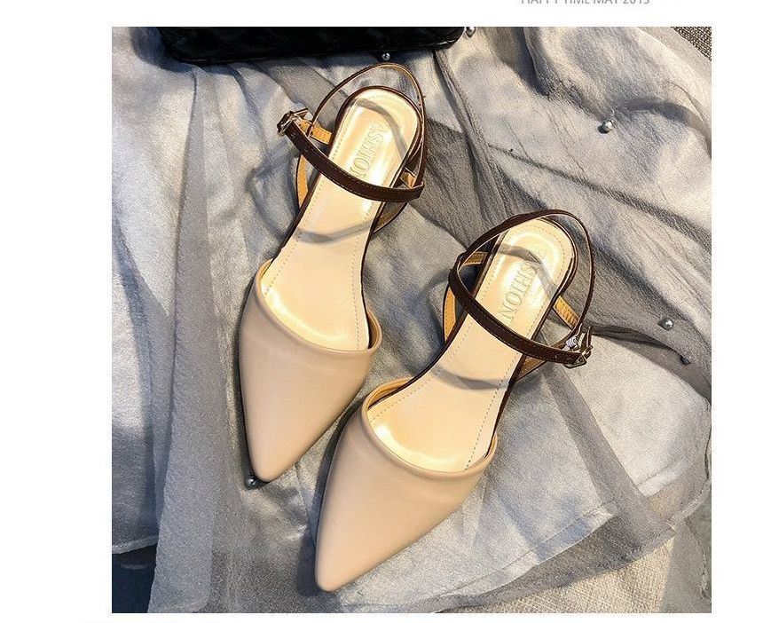 Heel Chunky Slingback Sandals