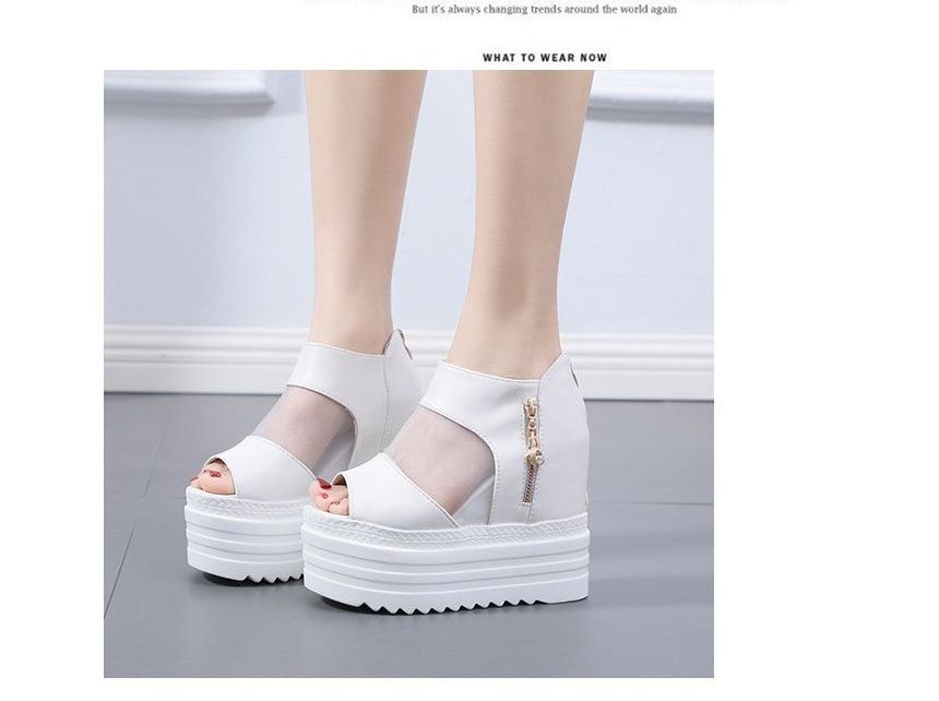 Sheer Wedge Platform Sandals