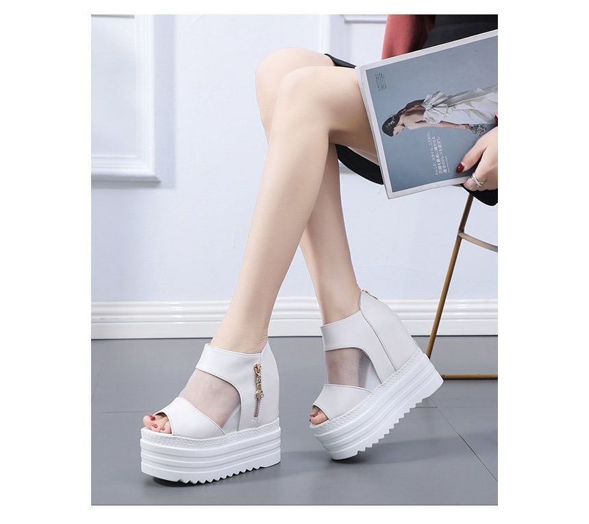 Sheer Wedge Platform Sandals