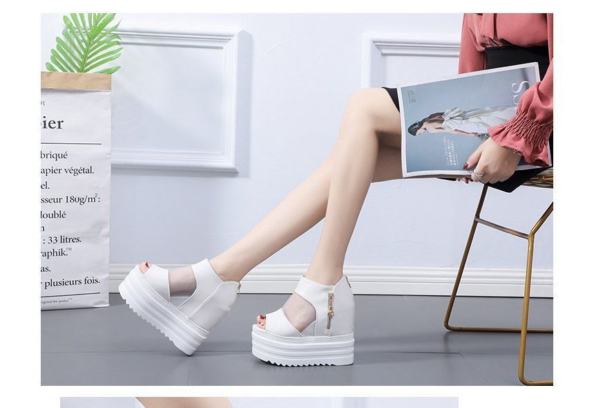 Sheer Wedge Platform Sandals