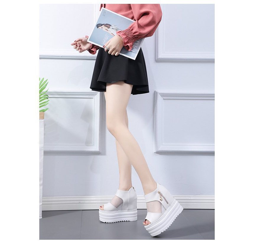 Sheer Wedge Platform Sandals