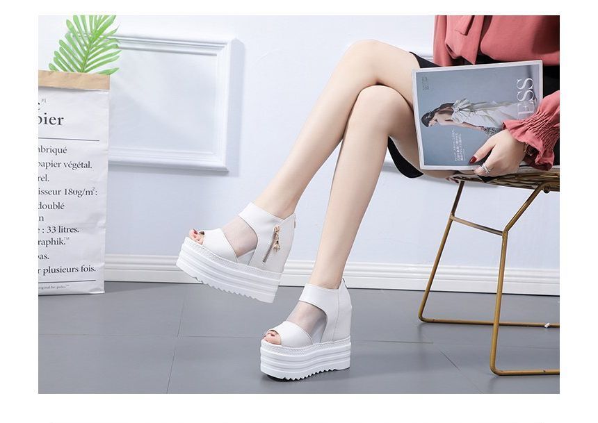 Sheer Wedge Platform Sandals