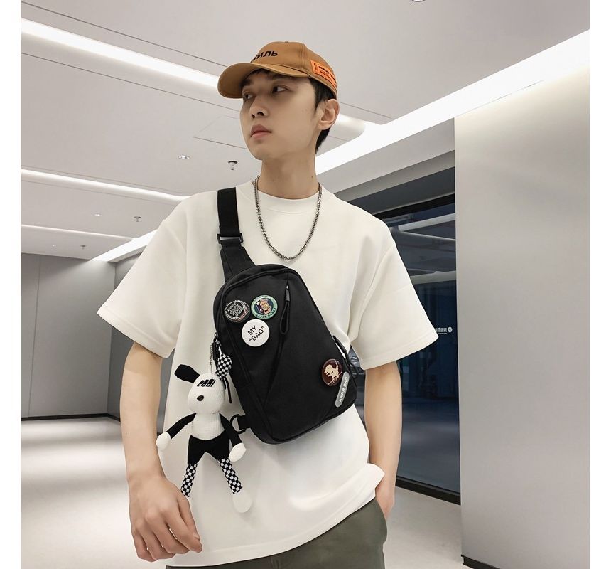 Bag Badge Lettering Applique / Set Nylon Charm Sling