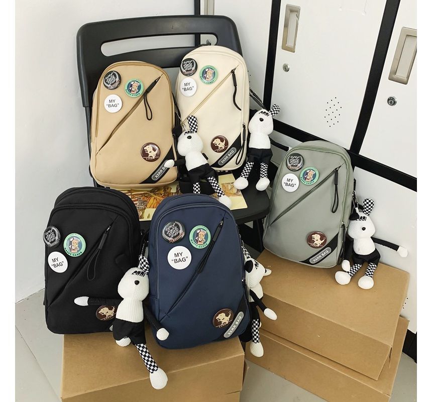 Bag Badge Lettering Applique / Set Nylon Charm Sling