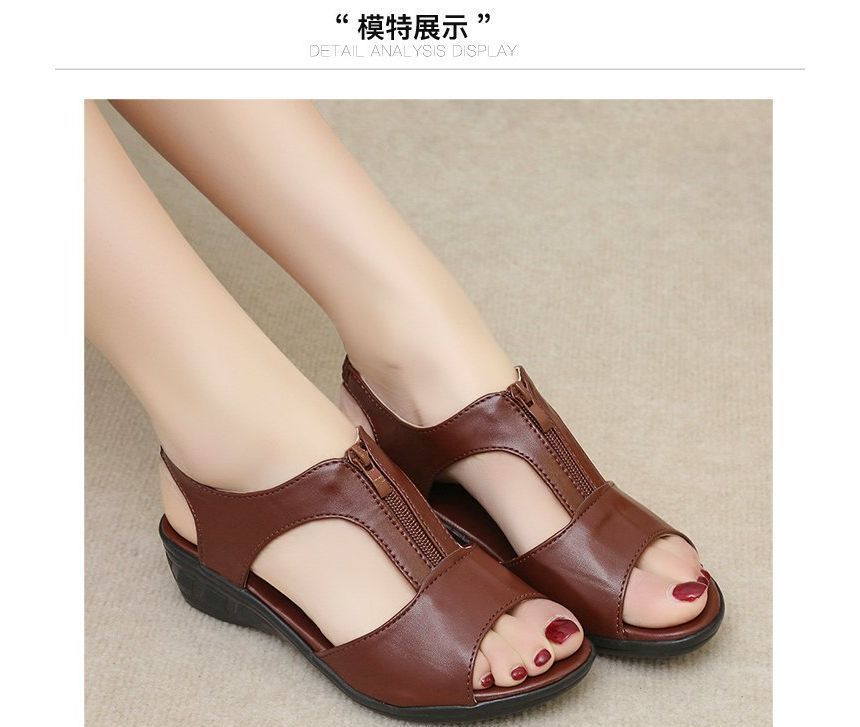 Heel Sandals Wedge Plain