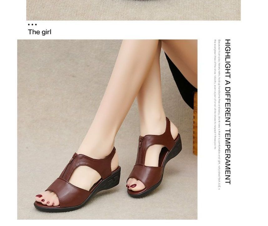 Heel Sandals Wedge Plain