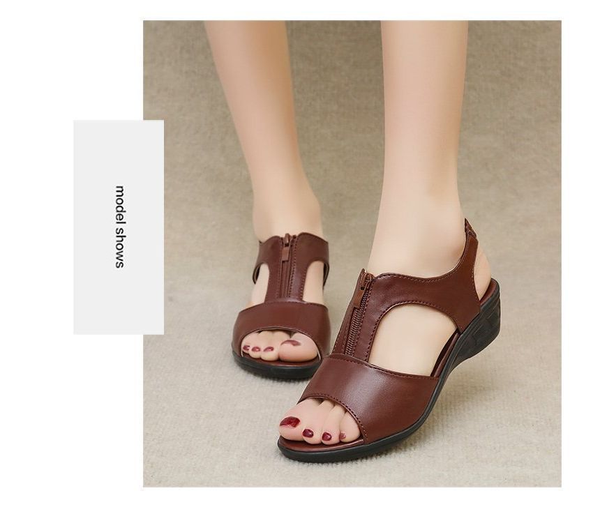 Heel Sandals Wedge Plain