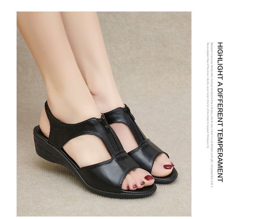 Heel Sandals Wedge Plain
