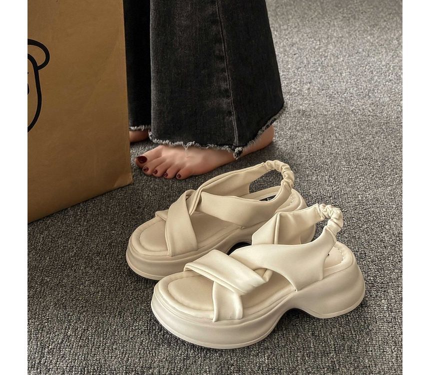 Slingback Knot Platform Sandals