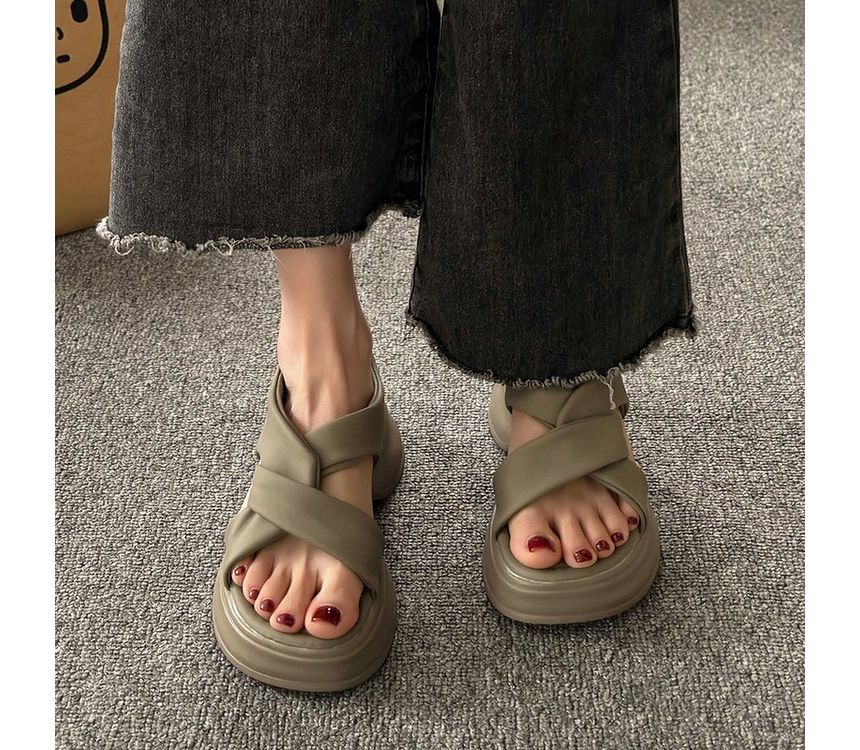 Slingback Knot Platform Sandals