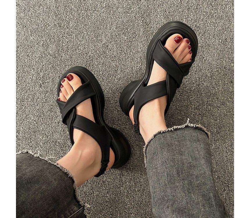 Slingback Knot Platform Sandals