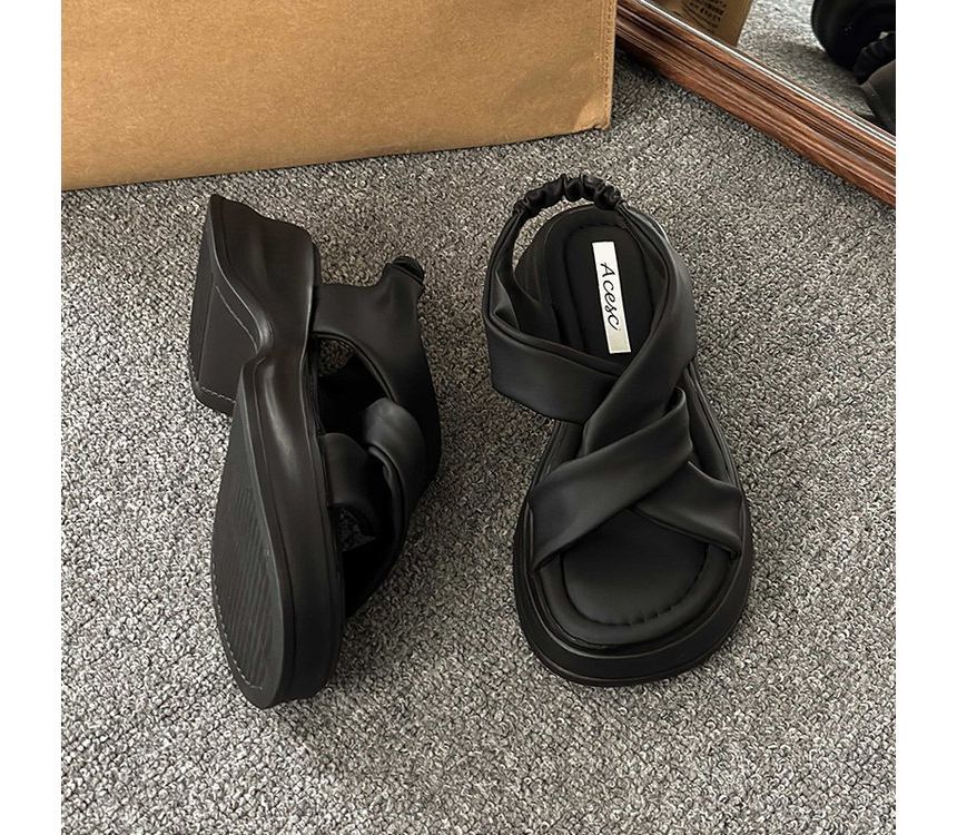 Slingback Knot Platform Sandals