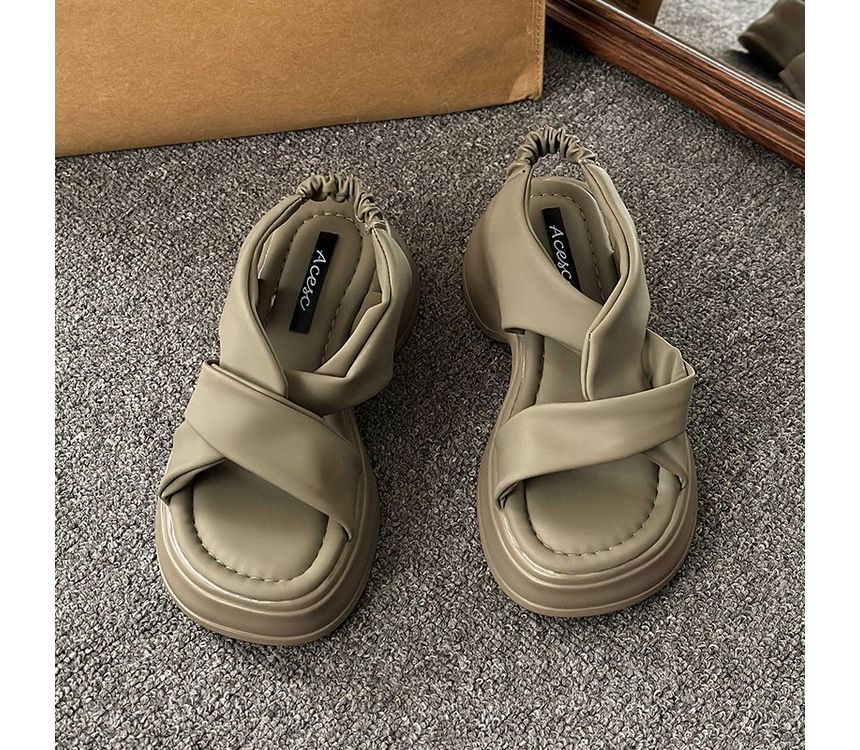 Slingback Knot Platform Sandals
