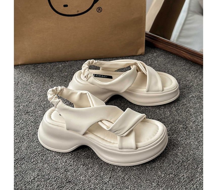 Slingback Knot Platform Sandals