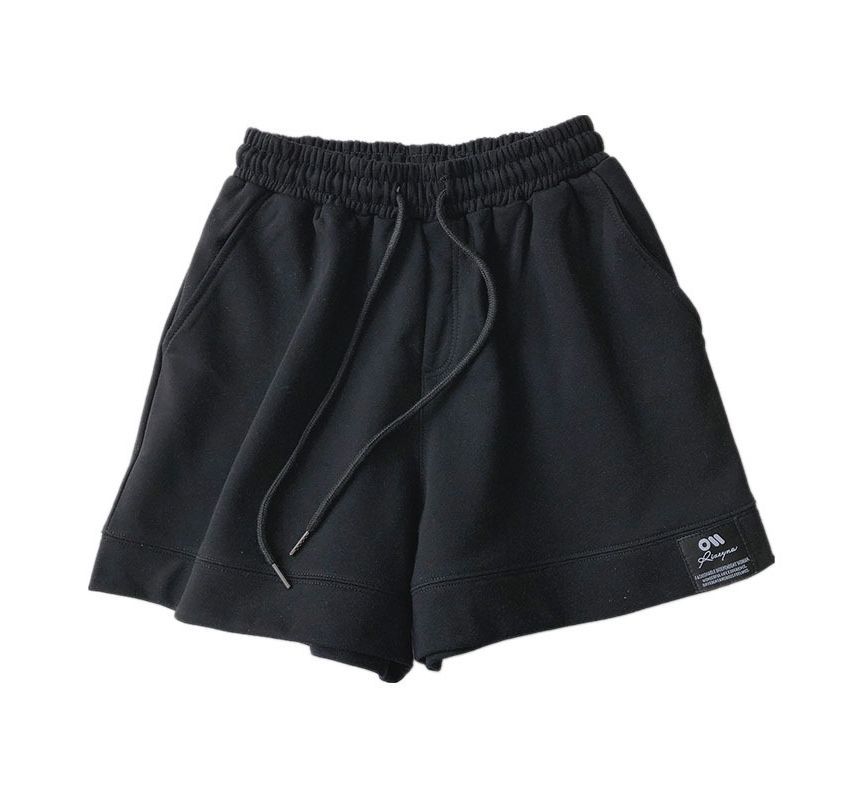 High Plain Applique Label Waist Shorts