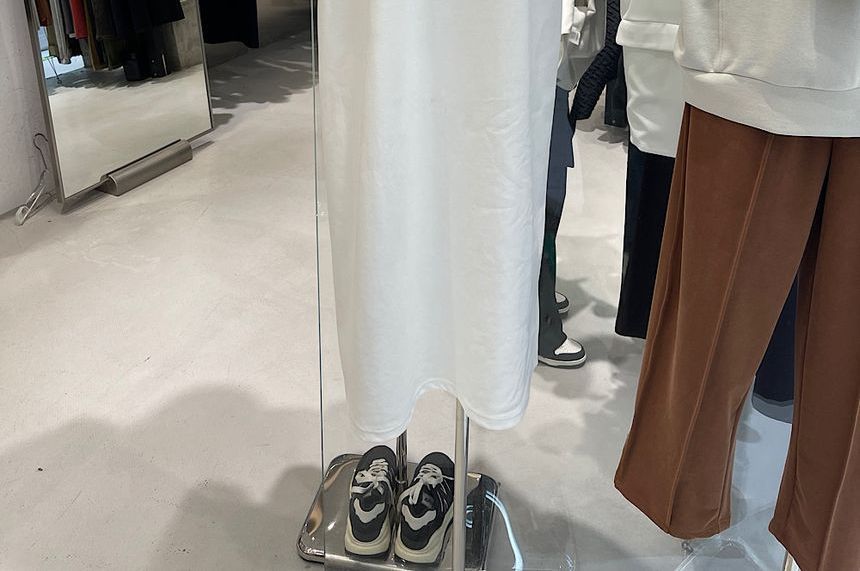 Crew Neck Short-Sleeve Plain Midi Dress T-Shirt