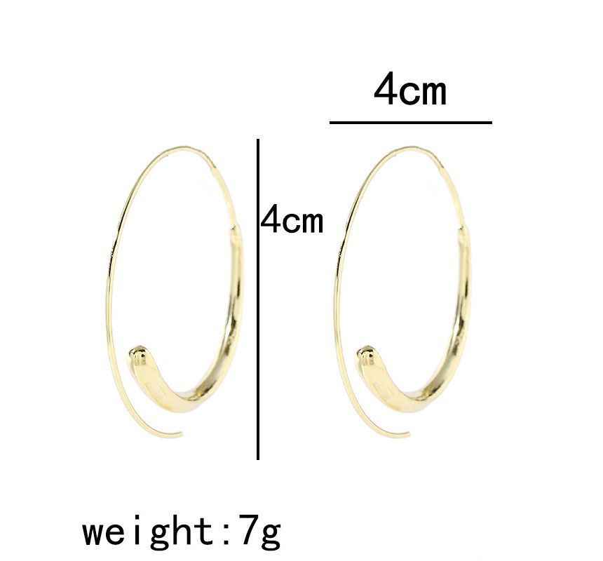 Oval Alloy Earring