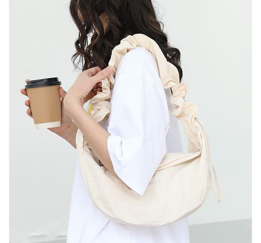 Nylon Hobo Drawstring Bag Plain