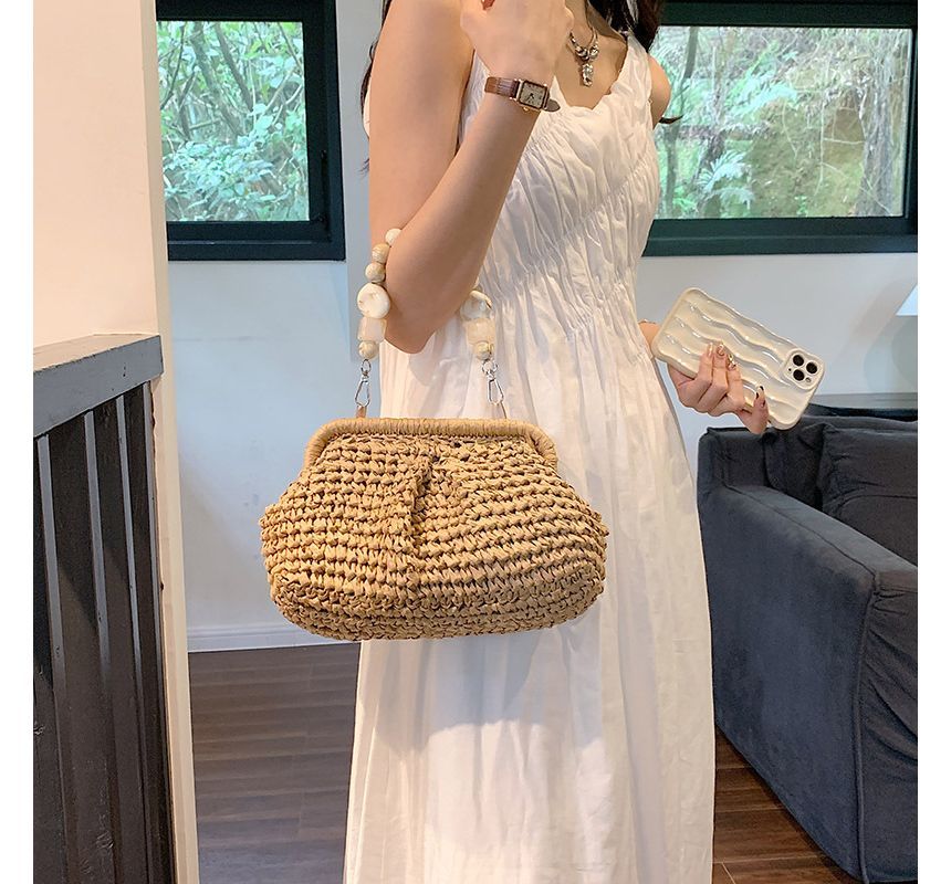 Handbag Bead Strap Straw