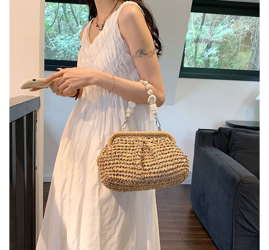 Handbag Bead Strap Straw